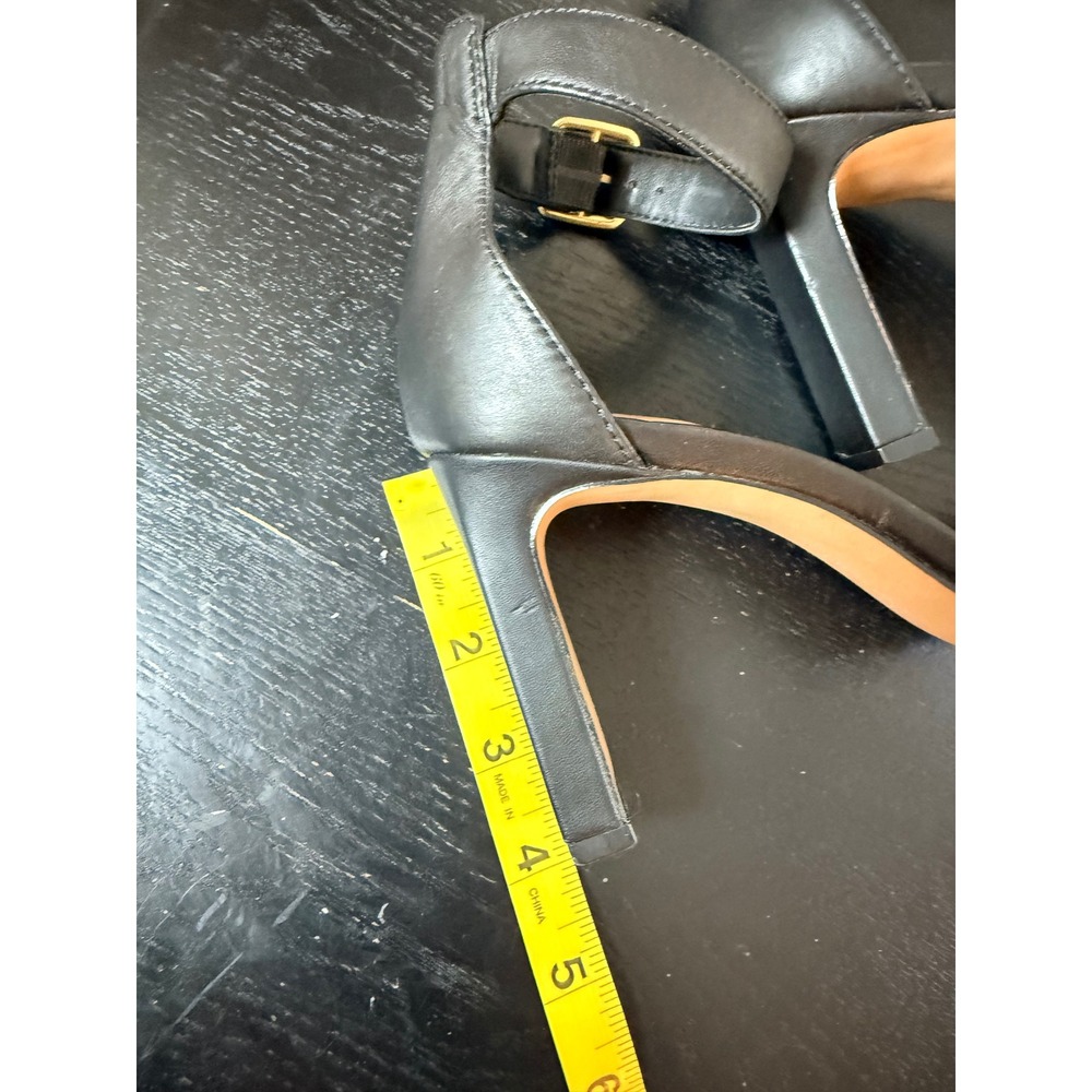 Vince Camuto Black Leather Ankle Strap Block Heel Sandals Womens 7.5 M VC-KIMINA - Picture 6 of 8